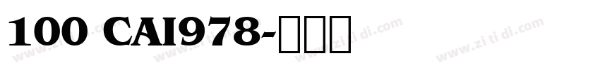 100 CAI978字体转换